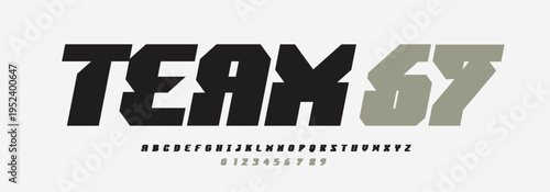 Geometric Cropped Font Sharp Logo Alphabet, Heavy Slanted Letter Set Modern Typography. Creative Typographic Design for Sport Title Text, GYM Poster Headline and Logotype, Bold Fonts. Vector Typeface