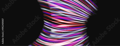 Abstract sculpture, vibrant colors, flowing lines. Dynamic form suggests movement, light plays across surface. Modern art piece.