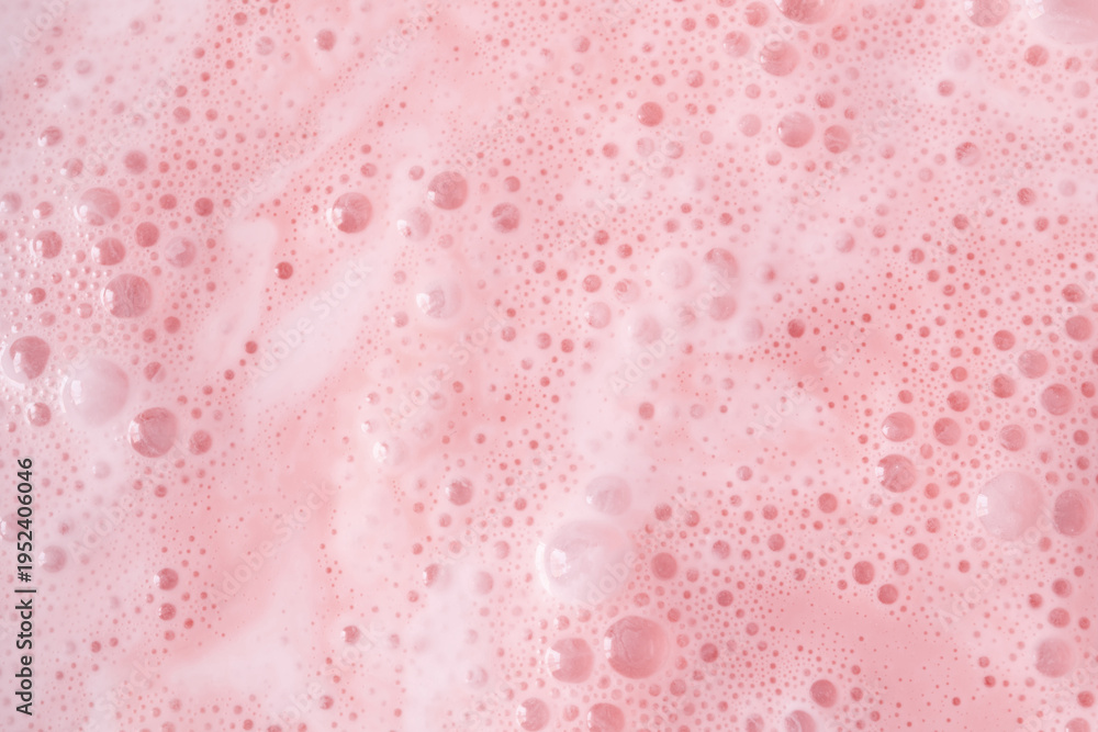 Obraz premium Pink milkshake texture closeup