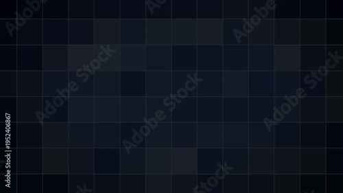 Grey black simple abstract square background with grid, geometric animation