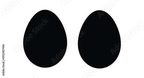 Two dark oval shapes against a white background silhouette