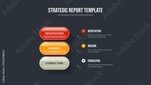Marketing Performance Frame Layout Vector Illustration. Advertising Innovation Three Option Diagram Slide Template. Financial Solution 3 Element Infographic Presentation Design.