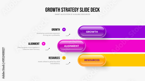 Visual Plan Three Element Diagram Presentation Layout. Financial Campaign Frame Design Vector Illustration. Product Forecast 3 Option Infographic Slide Template.