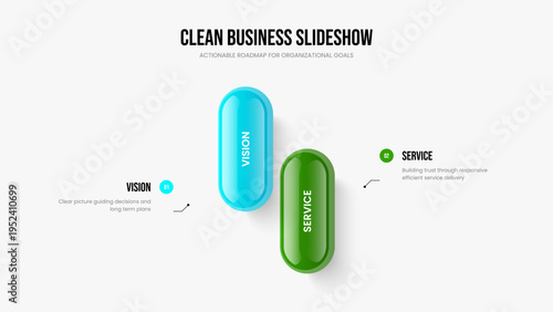 Project Portfolio Slideshow Layout Vector Illustration. Financial Introduction Two Step Diagram Presentation Template. Market Insight 2 Option Infographic Slide Design.