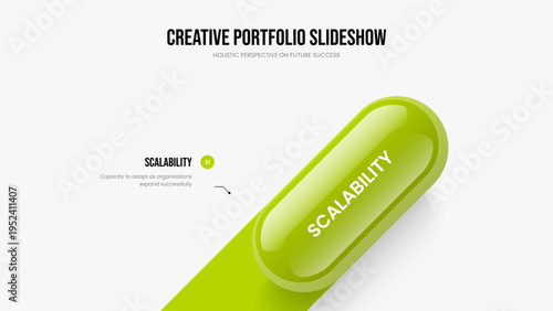 Enterprise Briefing One Option Infographic Slide Layout. Investor Launch Frame Design Vector Illustration. Modern Portfolio 1 Element Diagram Slideshow Template.