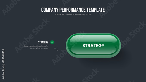 Project Introduction 1 Element Infographic Slideshow Design. Company Campaign Presentation Template Vector Illustration. Consulting Launch One Step Diagram Frame Layout.