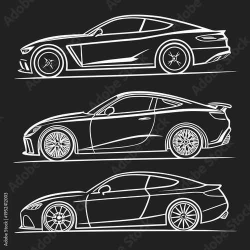 black sports car