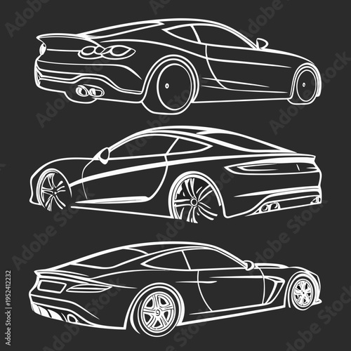 black sports car
