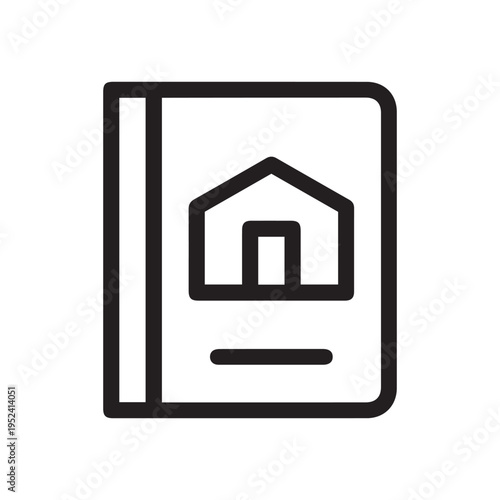 Technical documentation of a family house isolated icon, house document vector symbol with editable stroke
