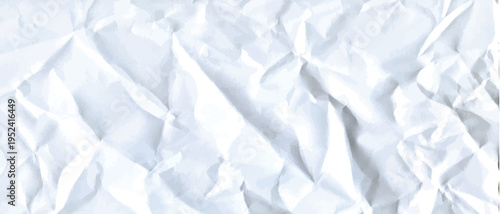 Crumpled paper vector background. Realistic wrinkled texture with folded creases and subtle shadows. Abstract minimal backdrop