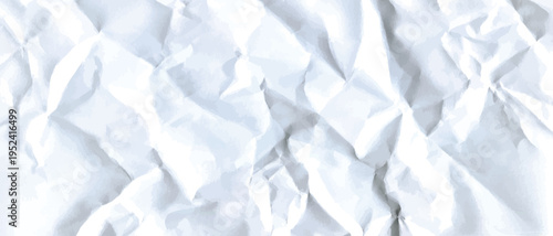 Crumpled paper vector background. Realistic wrinkled texture with folded creases and subtle shadows. Abstract minimal backdrop