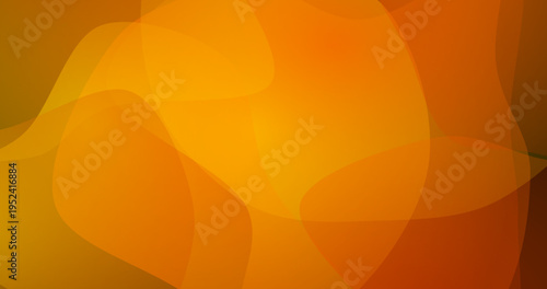 Abstract flowing organic shapes with warm orange and yellow gradient blend
