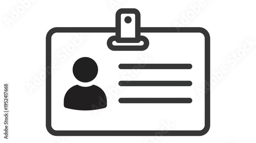 Identification Badge Icon - Official Pass for Access and Recognition