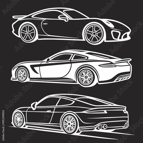 black sports car