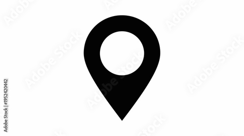 Universal minimalist location marker symbol for mapping, navigation, and place identification for digital applications