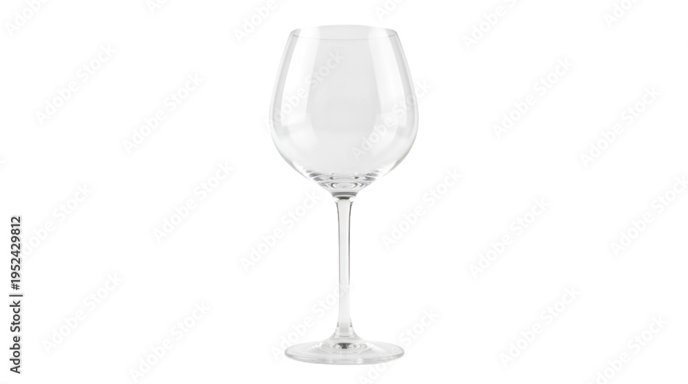 Obraz premium Elegant Clear Crystal Wine Glass for Fine Dining isolated on transparent background