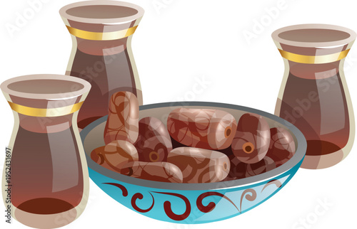 islamic icon vector art illustration