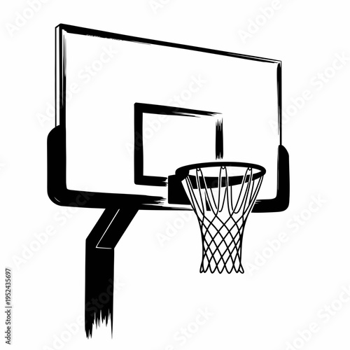 Basketball Hoop Sketch - Sport Equipment Icon