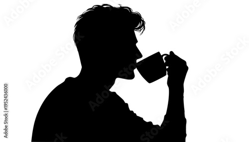 silhouette of a woman drinking water
