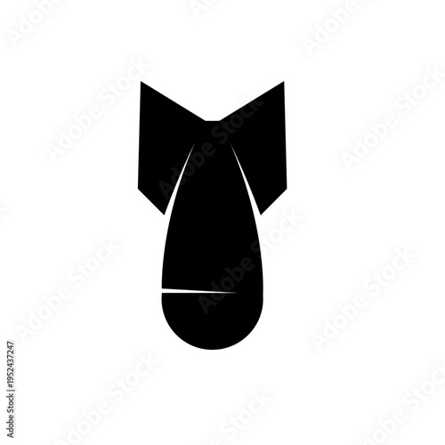 Bomb Weapon Icon Silhouette Illustration