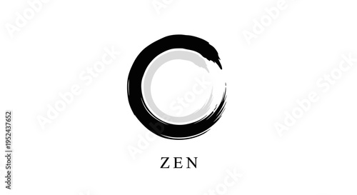 Zen Circle Symbol - Brush Stroke Enso for Meditation, Mindfulness, and Spirituality