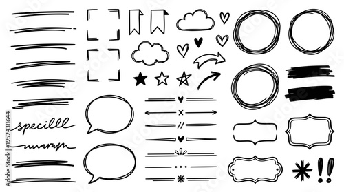 Hand Drawn Doodle isolated on white/transparent background