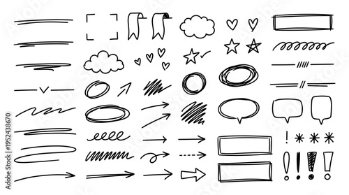 Hand Drawn Doodle isolated on white/transparent background