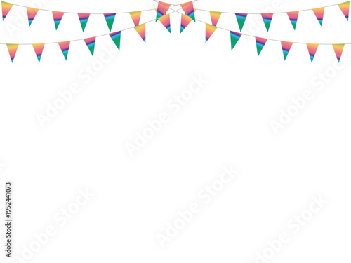 ガーランド三角ひも、曲線、21虹濃F6