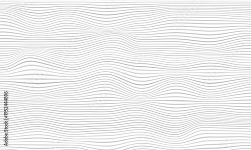 Subtle grey wavy lines create a modern abstract ripple pattern on a clean white background, perfect for contemporary designs and digital projects.