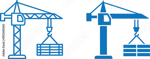 Construction cranes lifting heavy loads in industrial setting