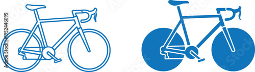 Bicycle illustrations with varied wheel designs