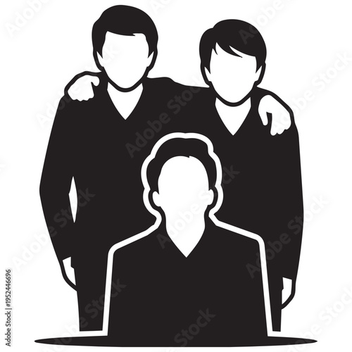 family silhouette vector