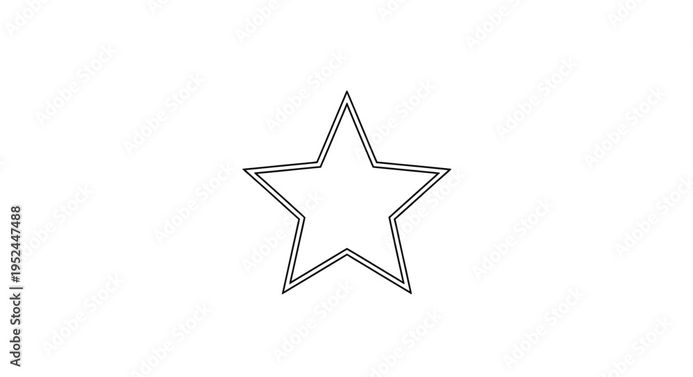 Fototapeta premium A simple line drawing of a star.