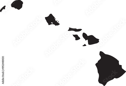 Hawaii map on white background vector