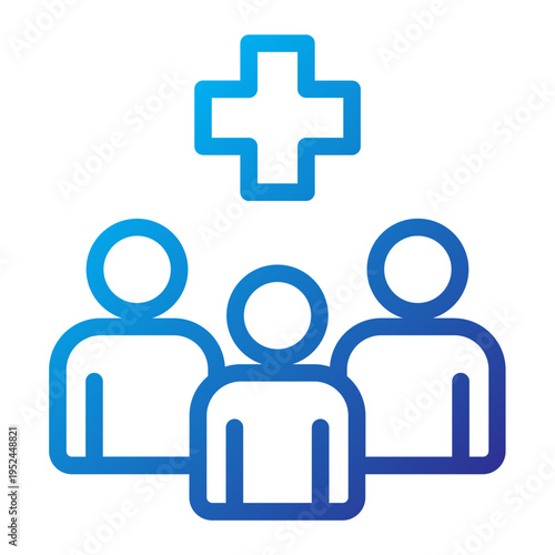 Humanitarian Aid Line Gradient Icon