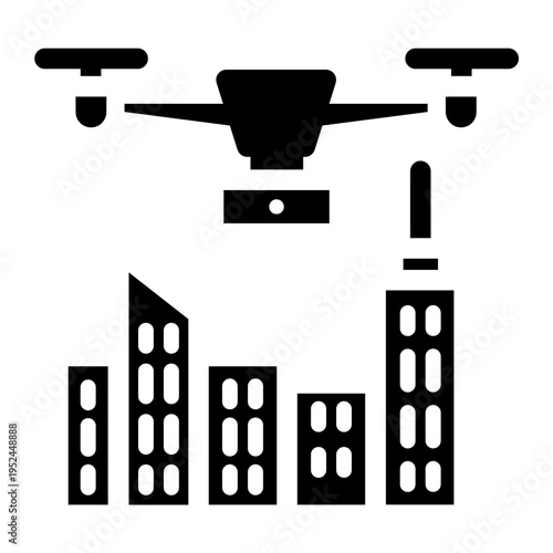 Remote Surveillance Solid Icon
