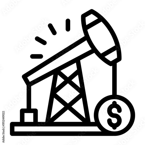 Oil Industry Economy Line Icon
