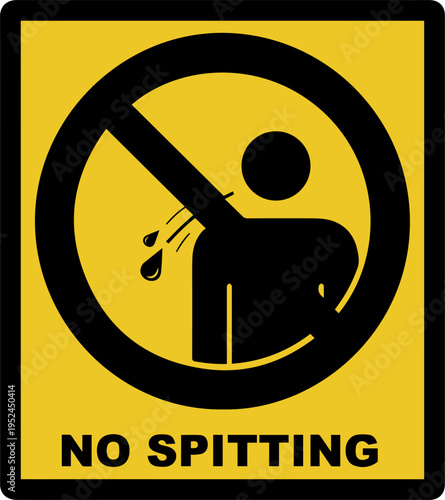 NO SPITTING Sign Symbol