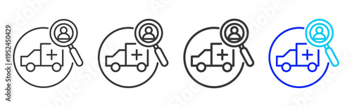 Rescue Icon Set Collection Outline Style For Maintenance With Multiple Thickness Variations Modern Design Professional Vector Pack Creative Minimal Business Strategy Branding