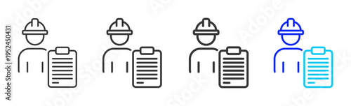 Draft Icon Set Collection Outline Style For Maintenance With Multiple Thickness Variations Modern Design Professional Vector Pack Creative Minimal Business Strategy Branding