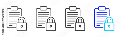 Register Icon Set Collection Outline Style For Maintenance With Multiple Thickness Variations Modern Design Professional Vector Pack Creative Minimal Business Strategy Branding