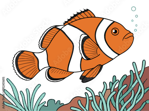 vector illustration of an aquarium fishes