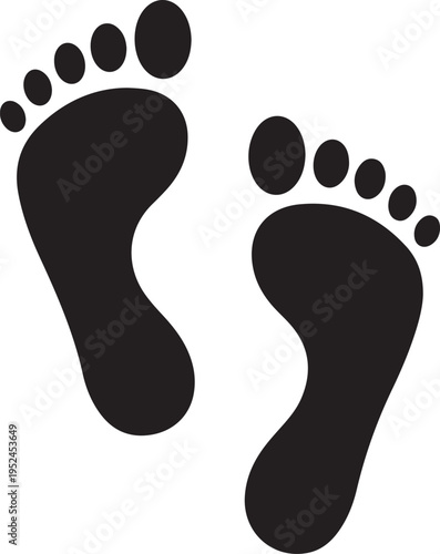 Human footprint icon. Vector illustration.