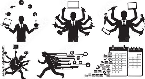 Busy Professional Life with Multiple Tasks and Responsibilities Daily