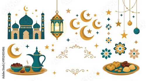 Ramadan Kareem Celebration Elements Collection