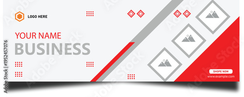 Modern Red Business Banner Template.stylish red business presentation template design.red and white abstract background.Vector illustration




