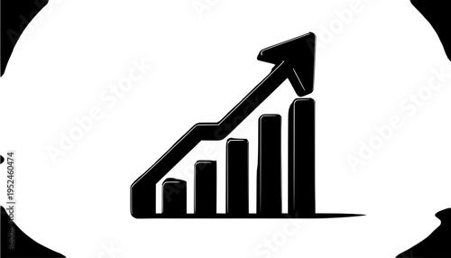 business graph and arrow