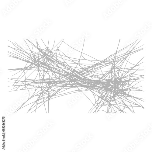 Realistic spider web vector illustration set isolated on transparent background. Creepy cobweb corner decoration for Halloween design, spooky gothic gothic aesthetic, hand-drawn net pattern graphic.