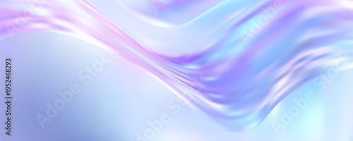 Abstract holographic gradient background featuring iridescent pastel colors with shimmering rainbow effects and soft pearl-like textures. Vector Illustration.