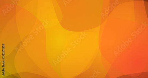 Vibrant orange abstract background with flowing translucent organic shapes and soft light